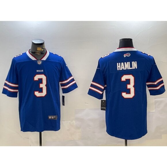 Mens Youths Kids Womens Damar Hamlin Blue Vapor Stitched Jersey